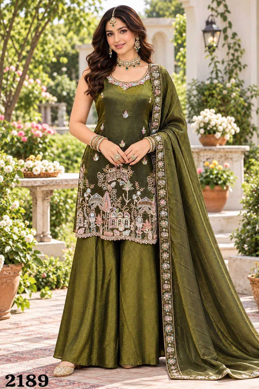 Mrudangi Aavya Premium Silk Embroidery Suit