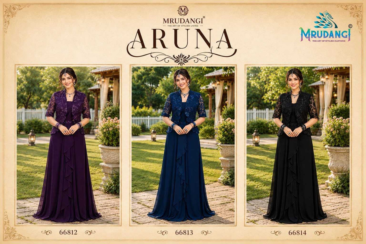 Mrudangi Aruna Lycra Ready To Wear Saree