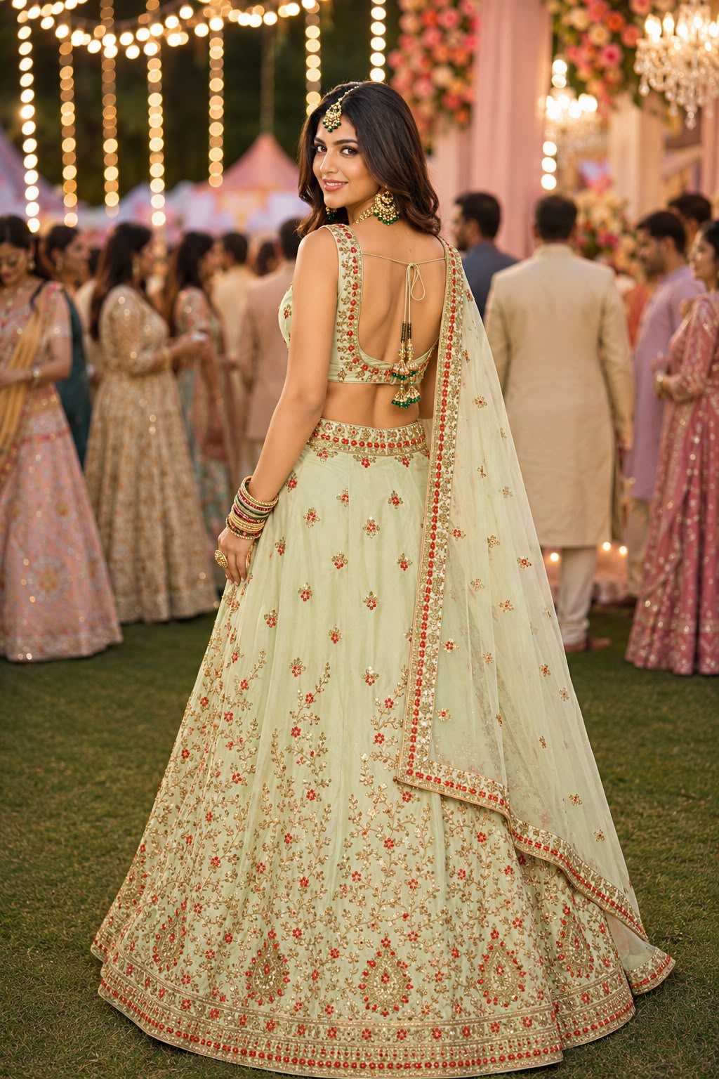 Satin Designer Lehenga