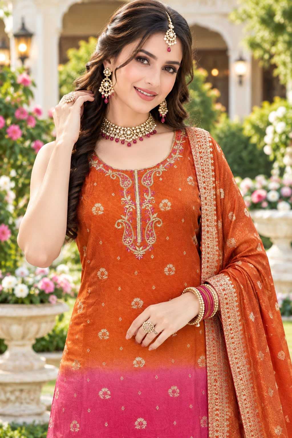Mrudangi Chandrika Premium Silk Embroidery Suit