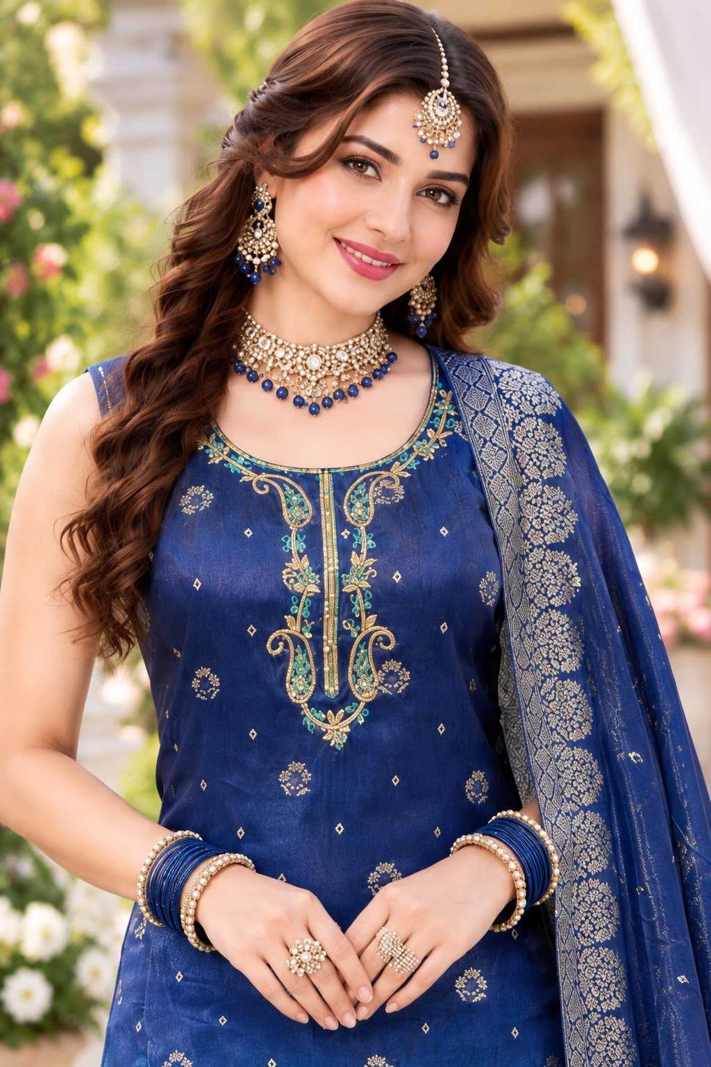 Mrudangi Chandrika Premium Silk Embroidery Suit