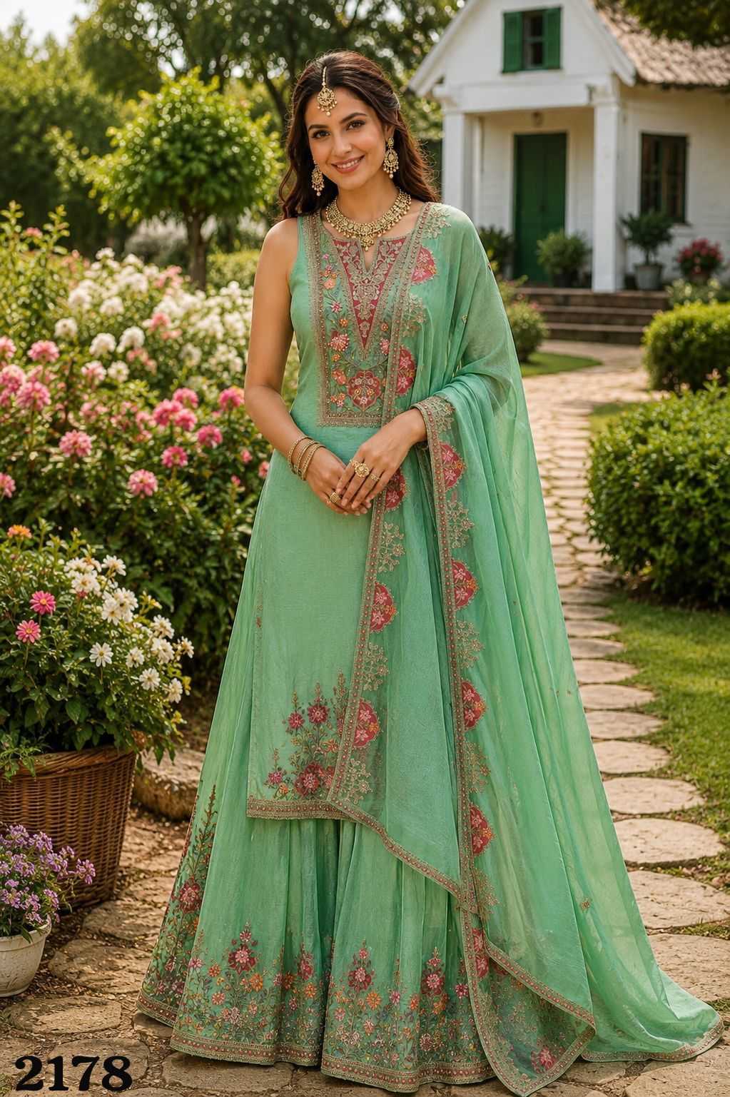 Mrudangi Geetika Chinon Embroidery Suit