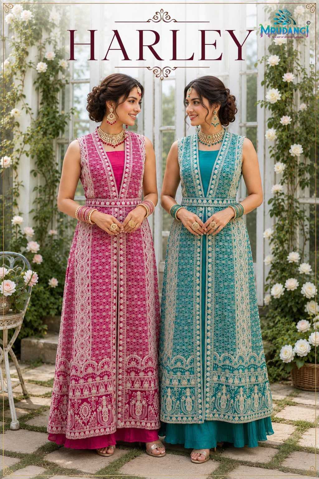 Chinon Silk Embroidery Suit