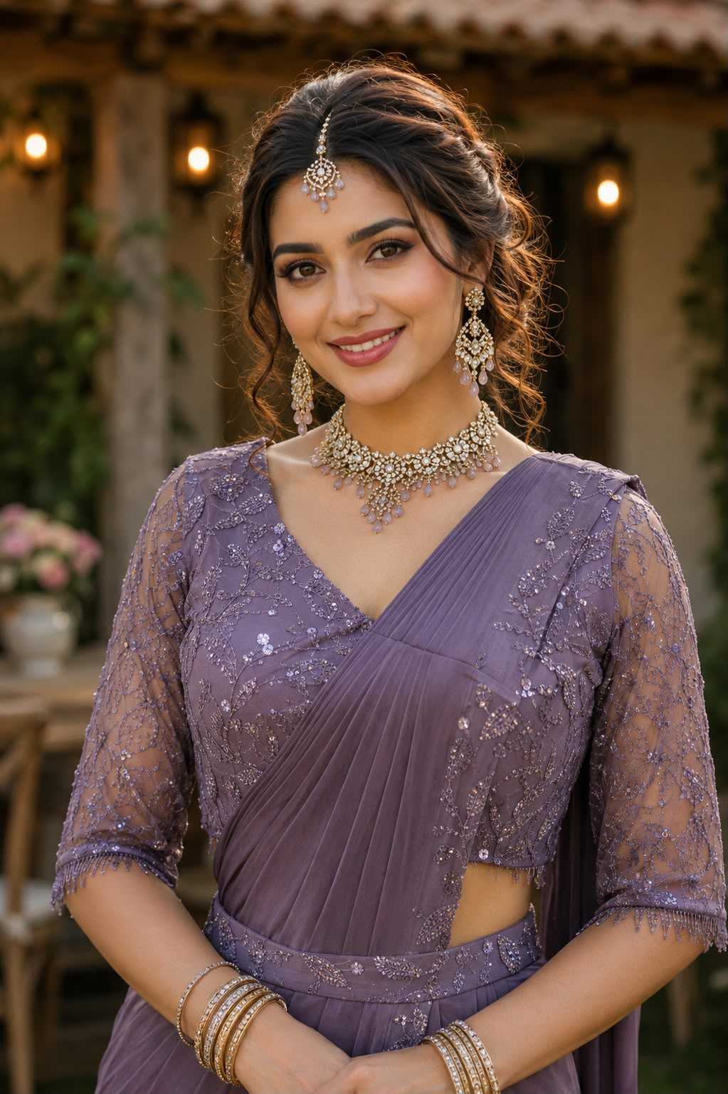 Lycra Designer Saree