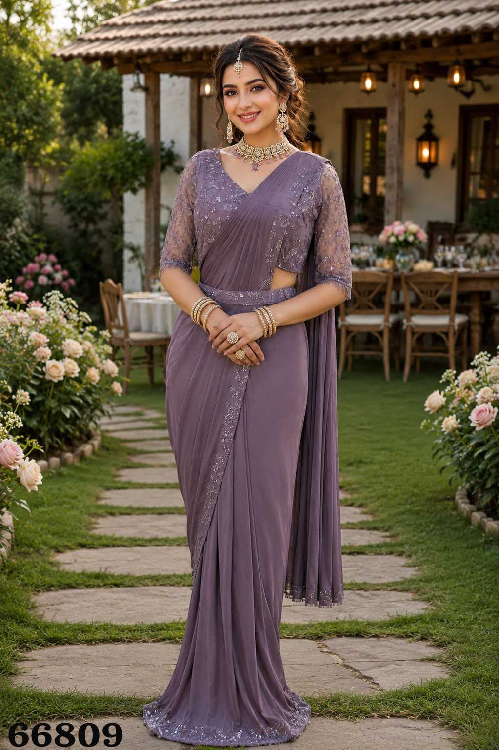 Lycra Designer Saree