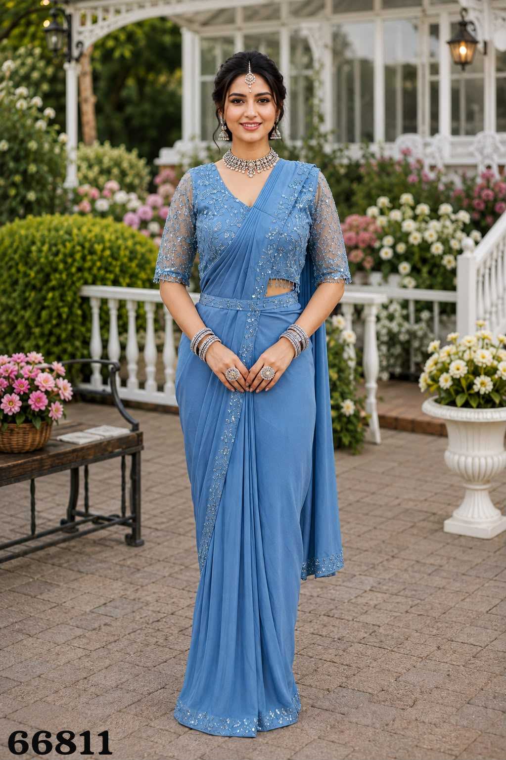 Lycra Designer Saree