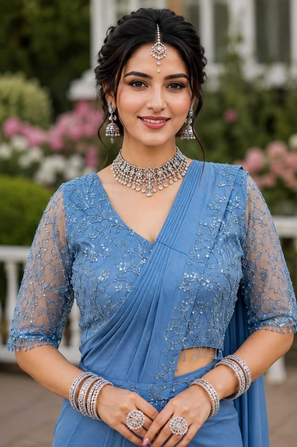Lycra Designer Saree