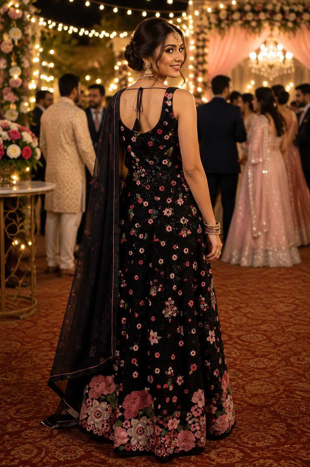 Georgette Embroidery Gown