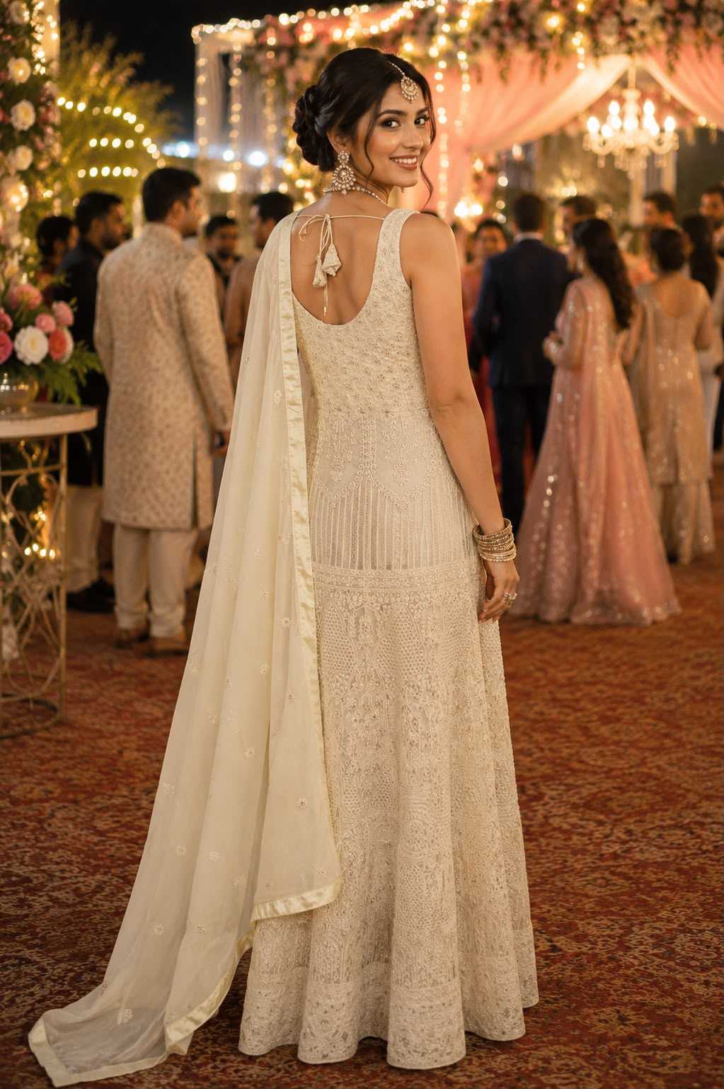 Georgette Embroidery Gown