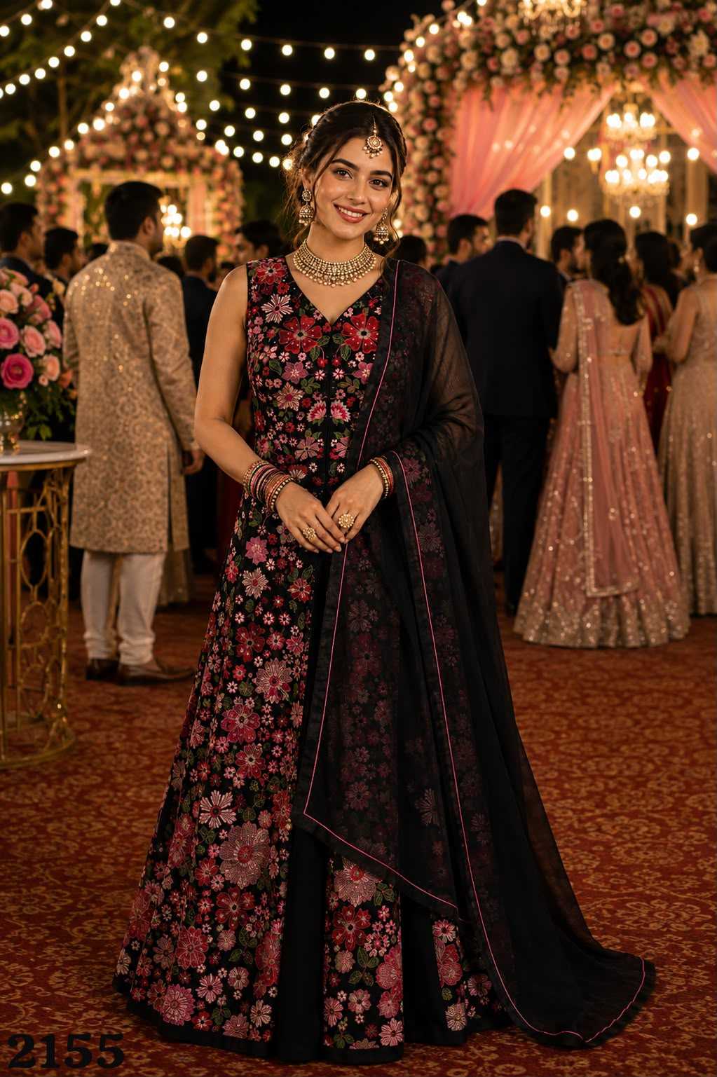 Georgette Embroidery Gown