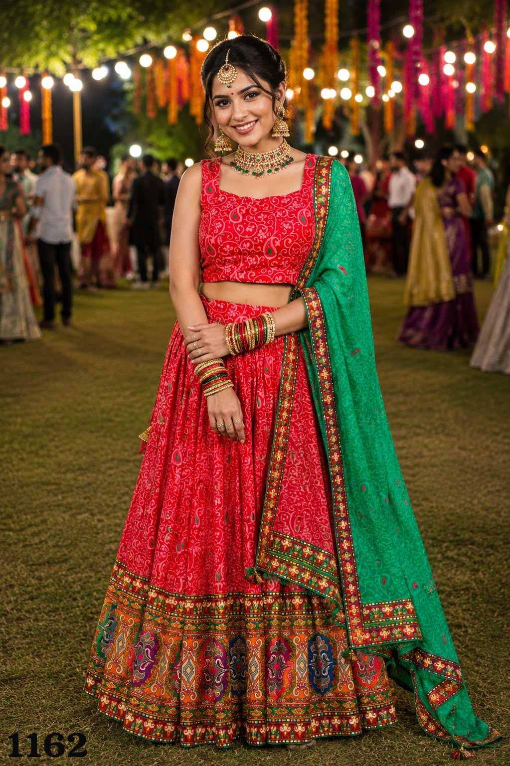 Crepe Designer Lehenga