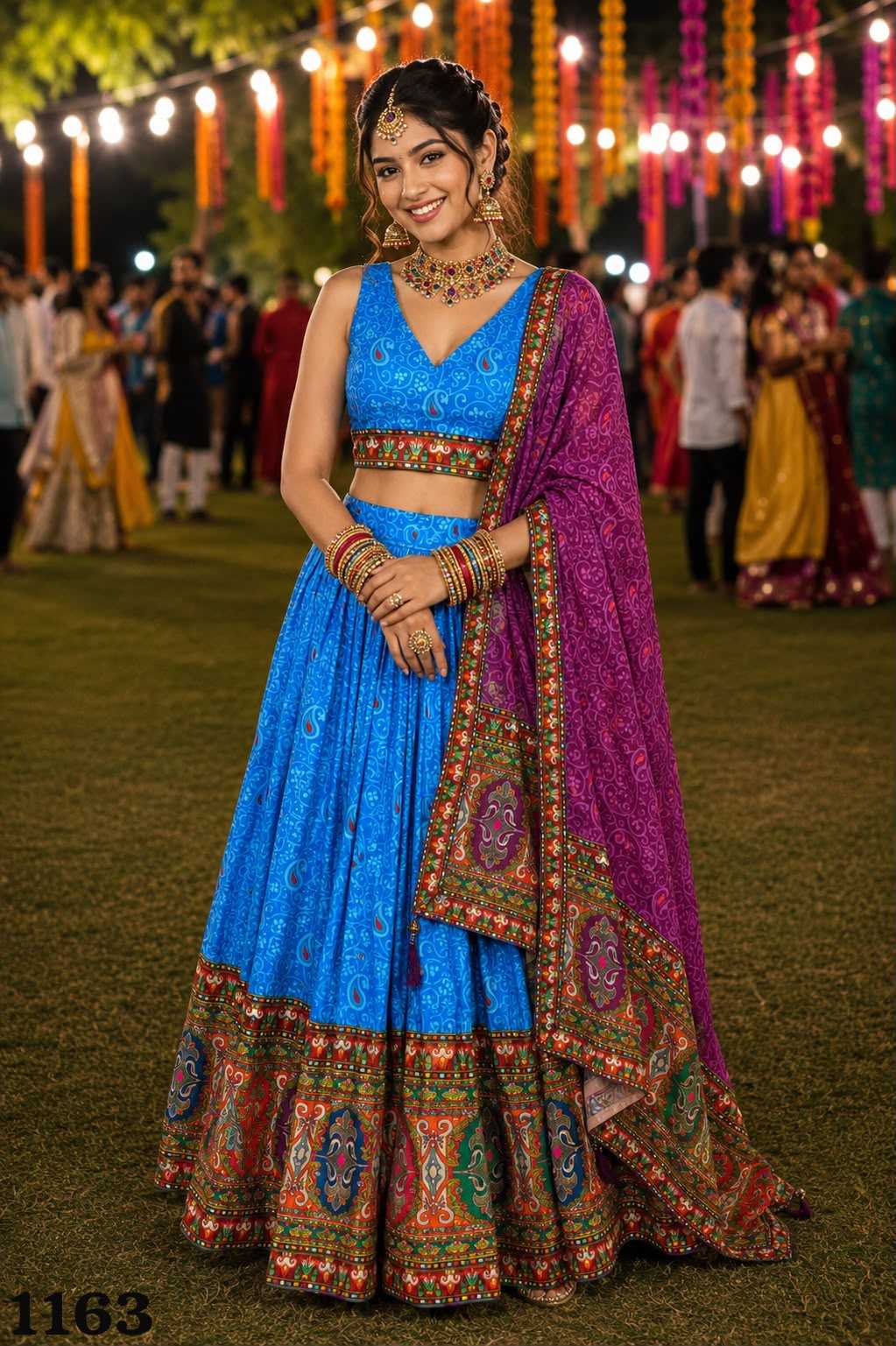 Crepe Designer Lehenga