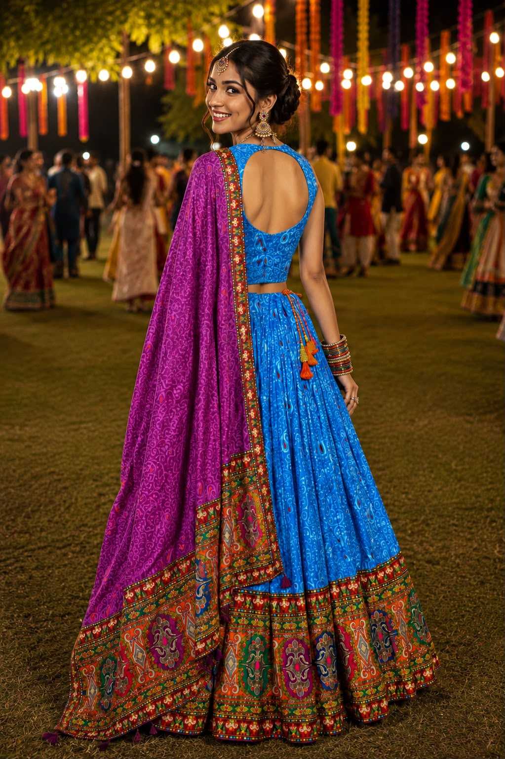 Crepe Designer Lehenga