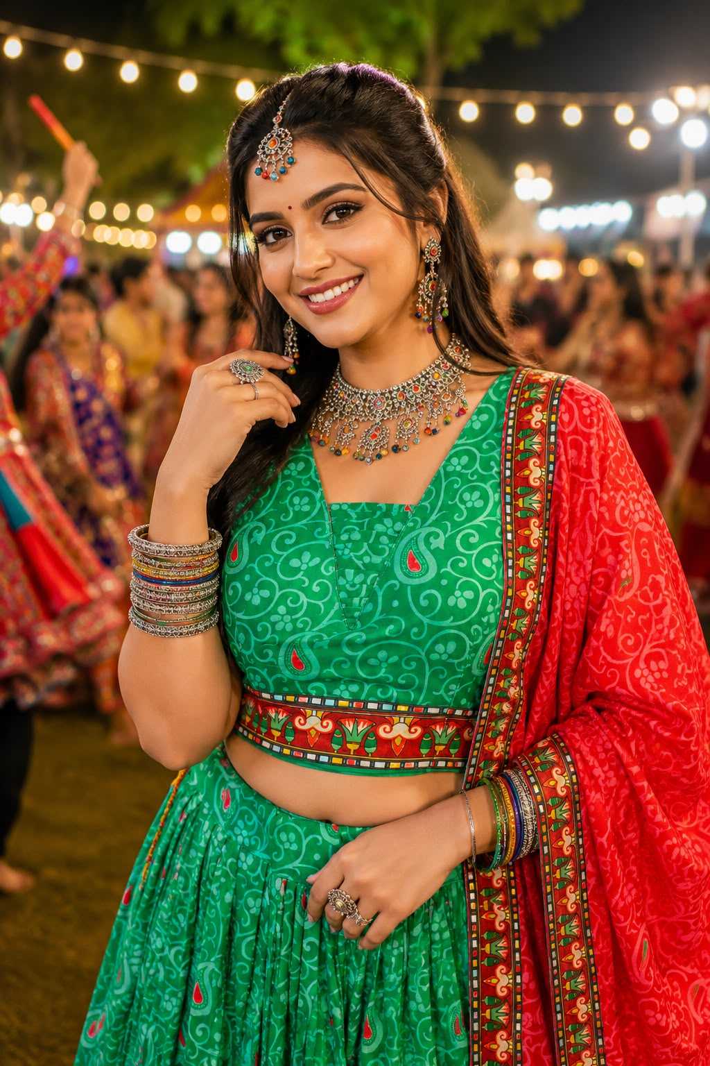 Crepe Designer Lehenga