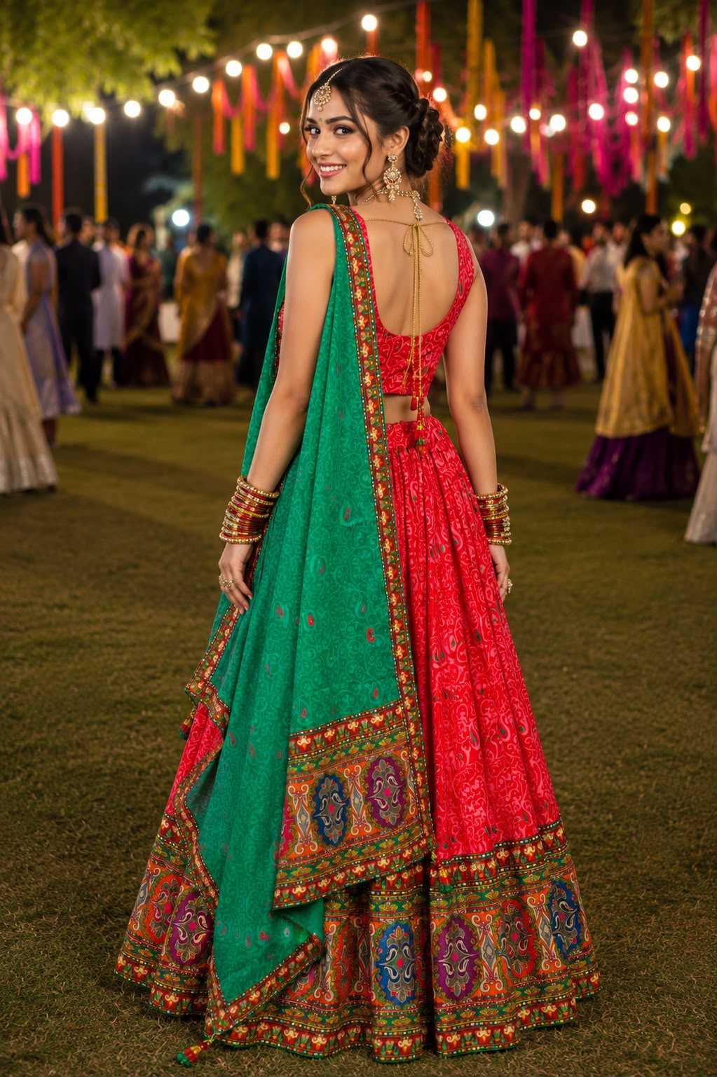 Crepe Designer Lehenga
