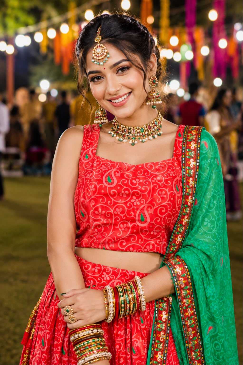 Crepe Designer Lehenga