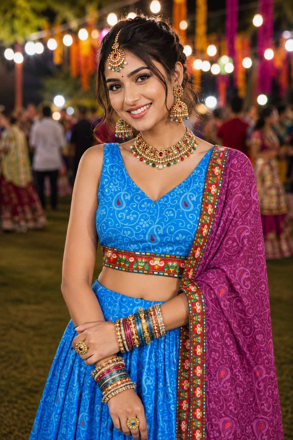 Crepe Designer Lehenga