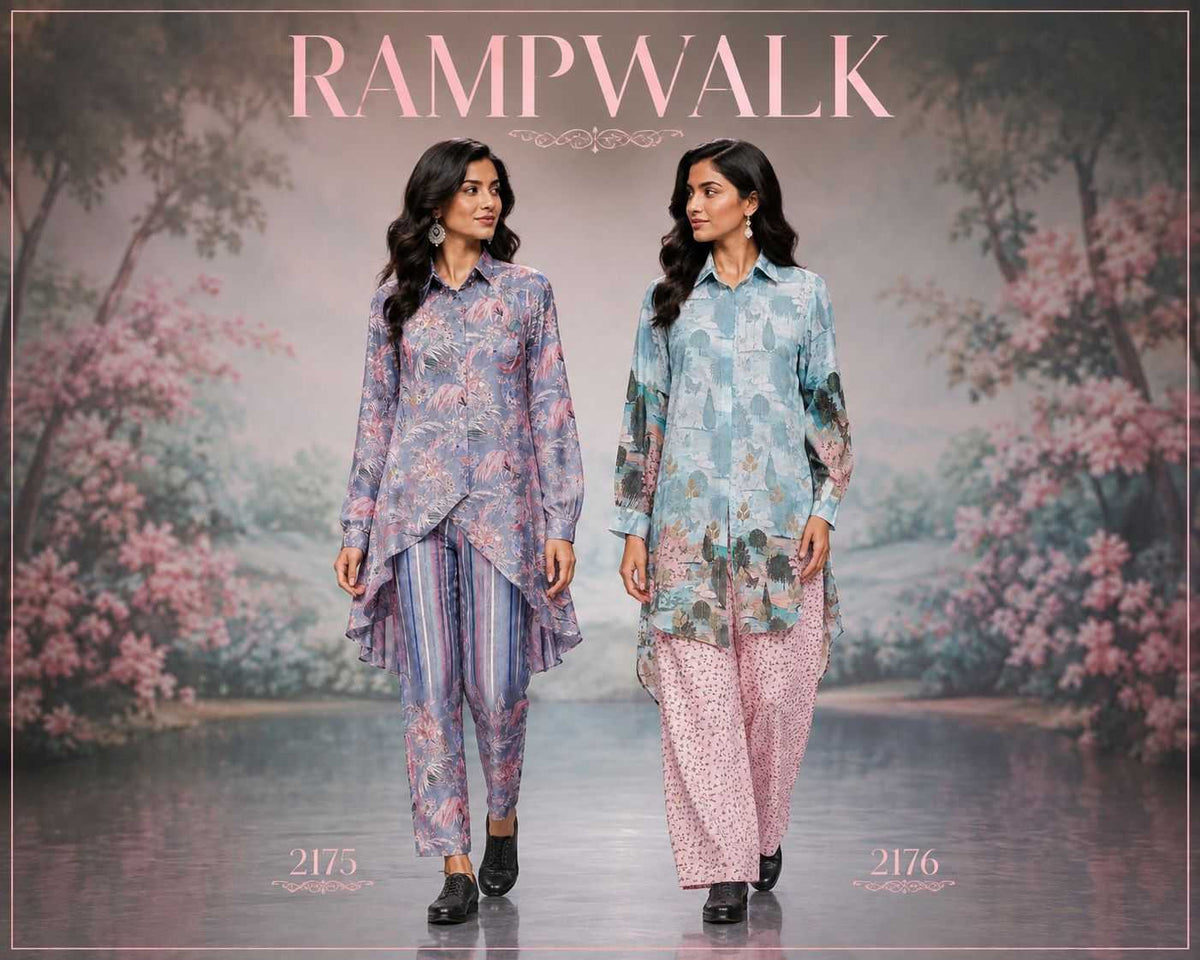 Mrudangi Rampwalk Crepe Co-ord Set