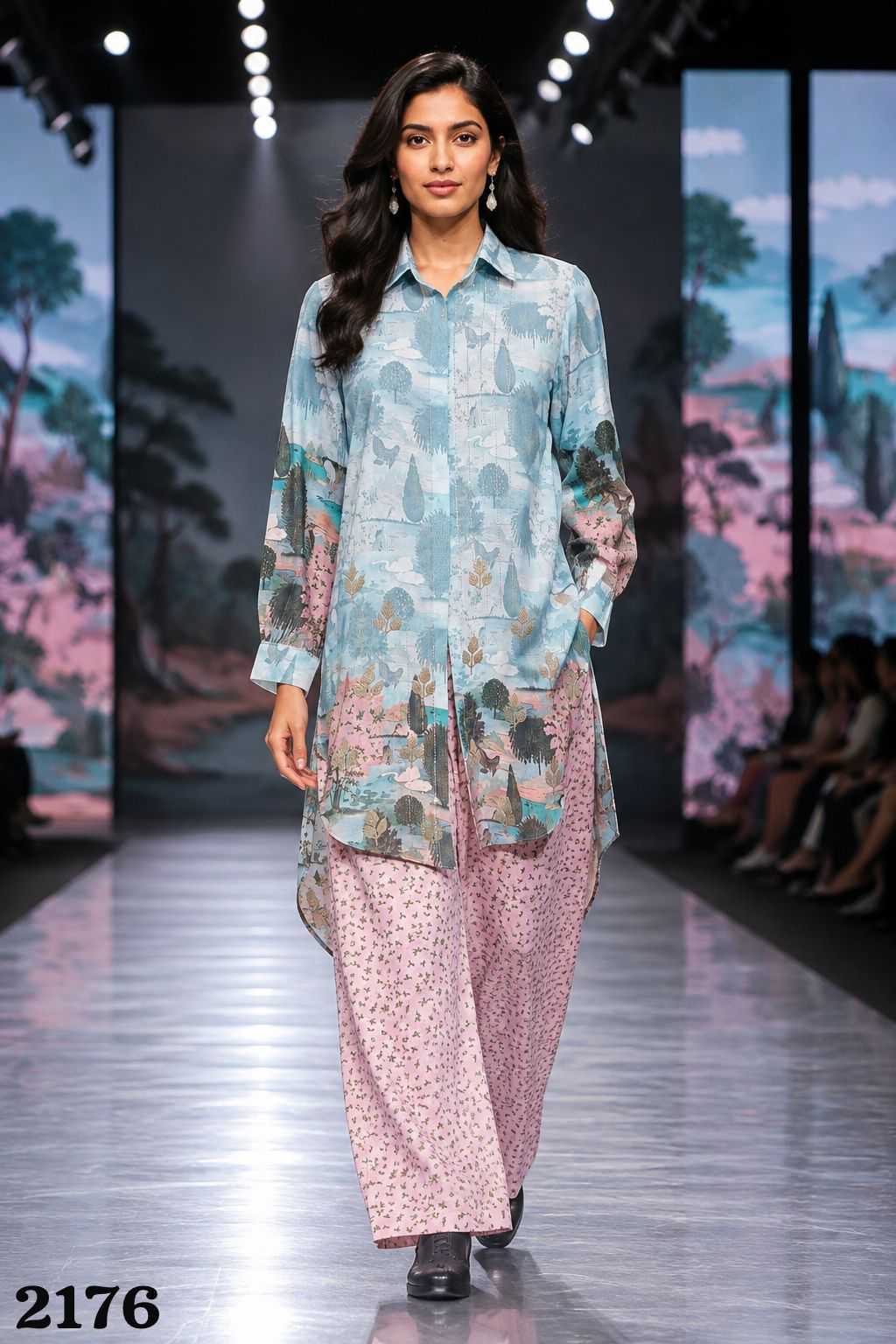 Mrudangi Rampwalk Crepe Co-ord Set