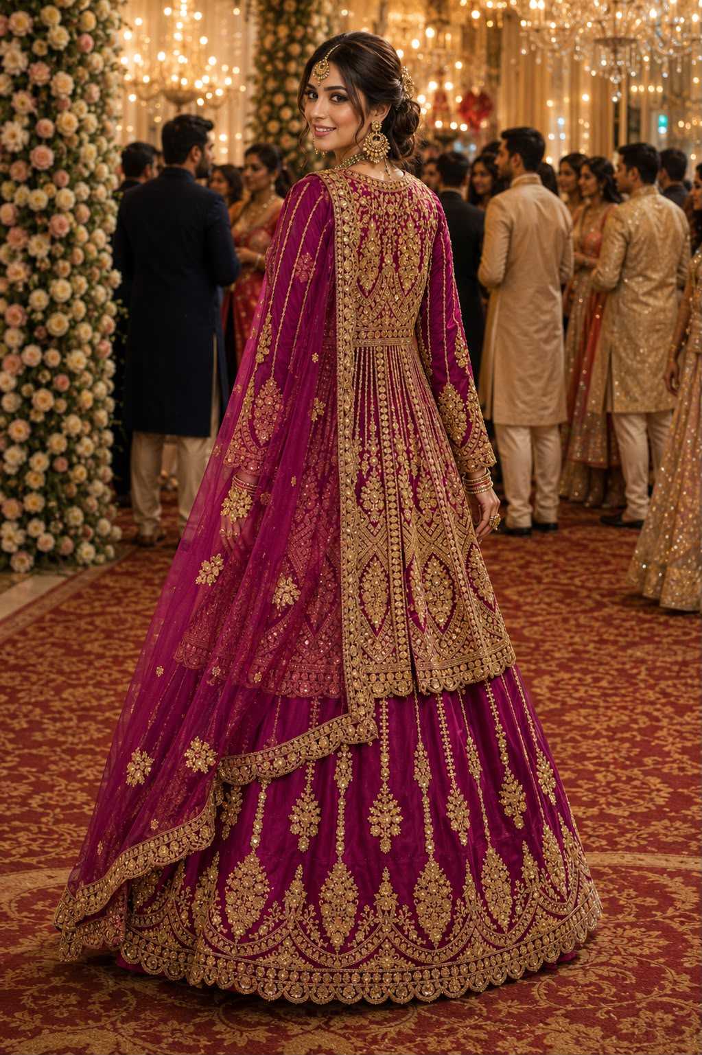 Mrudangi Richa Net Embroidered Lehenga