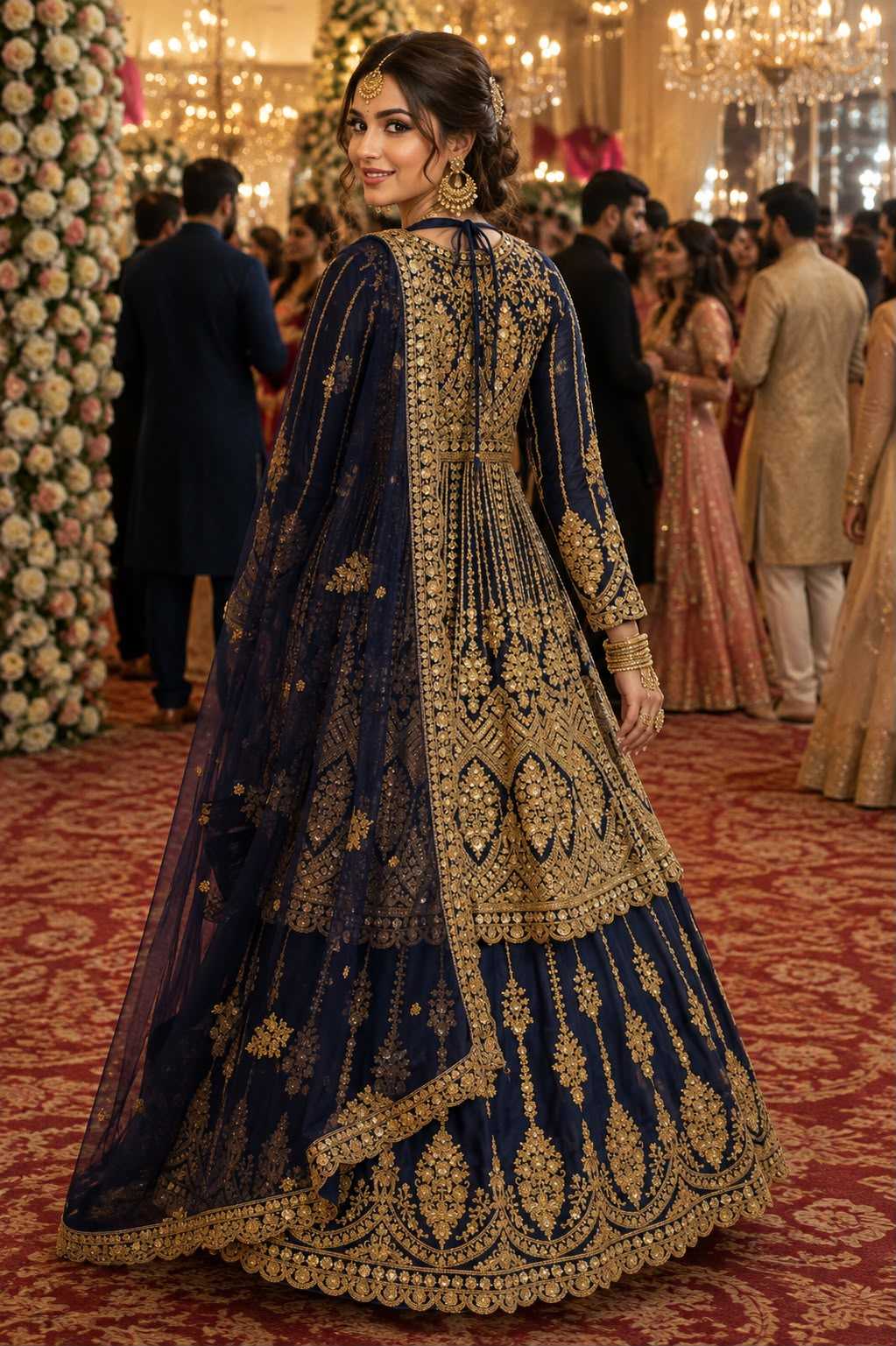 Mrudangi Richa Net Embroidered Lehenga
