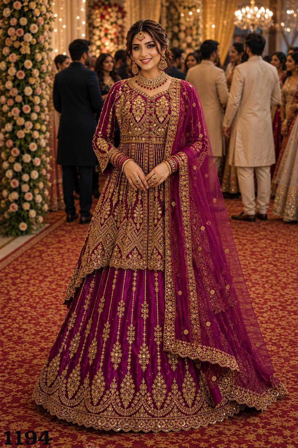 Mrudangi Richa Net Embroidered Lehenga