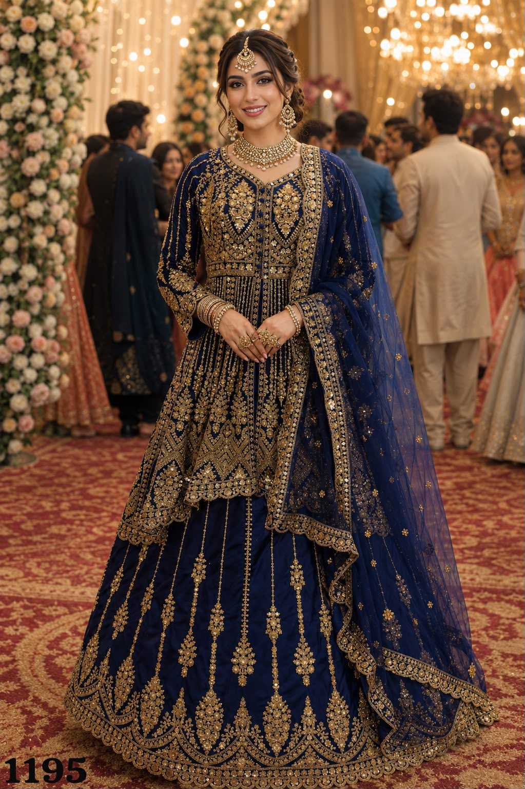 Mrudangi Richa Net Embroidered Lehenga