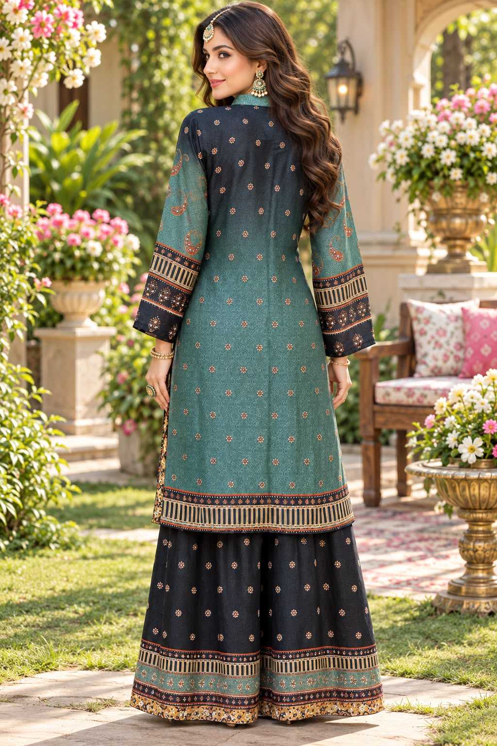 Mrudangi Saachi Crepe Silk Ladies Suit