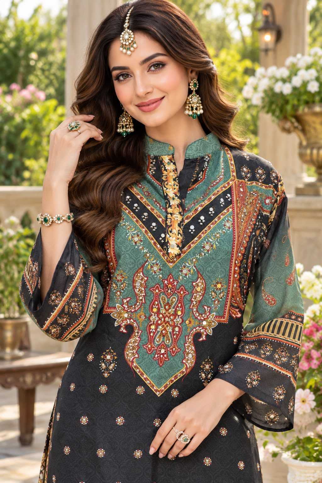Mrudangi Saachi Crepe Silk Ladies Suit