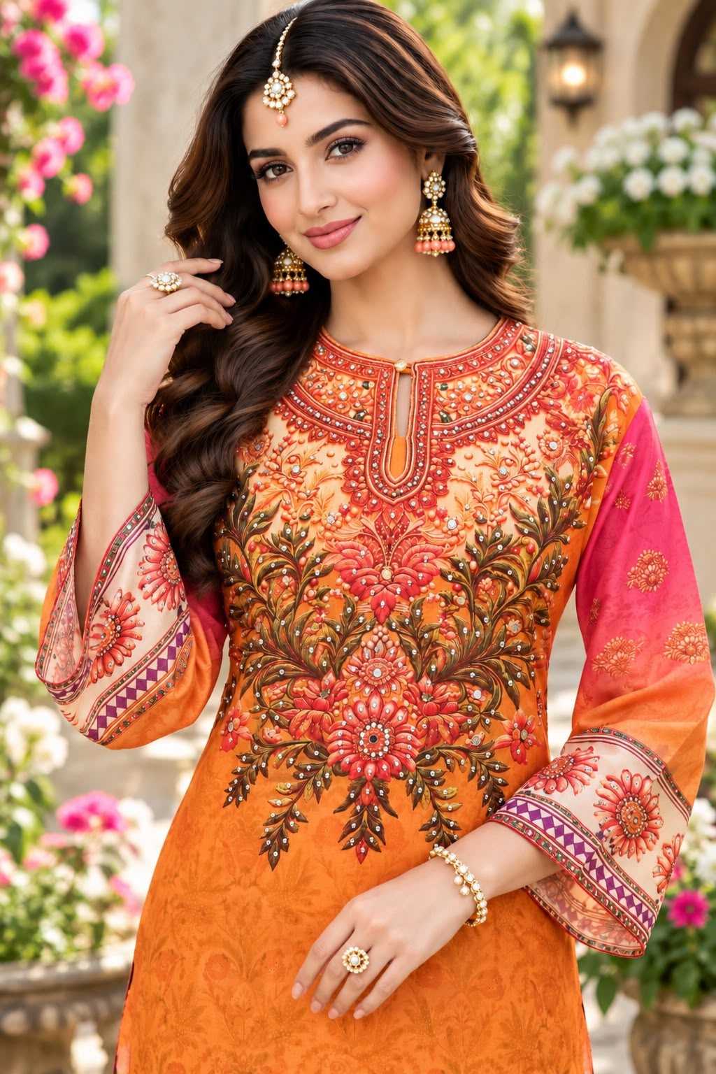Mrudangi Saachi Crepe Silk Ladies Suit
