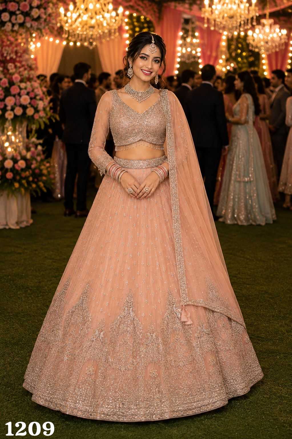 Mrudangi Sadika Net Designer Lehenga