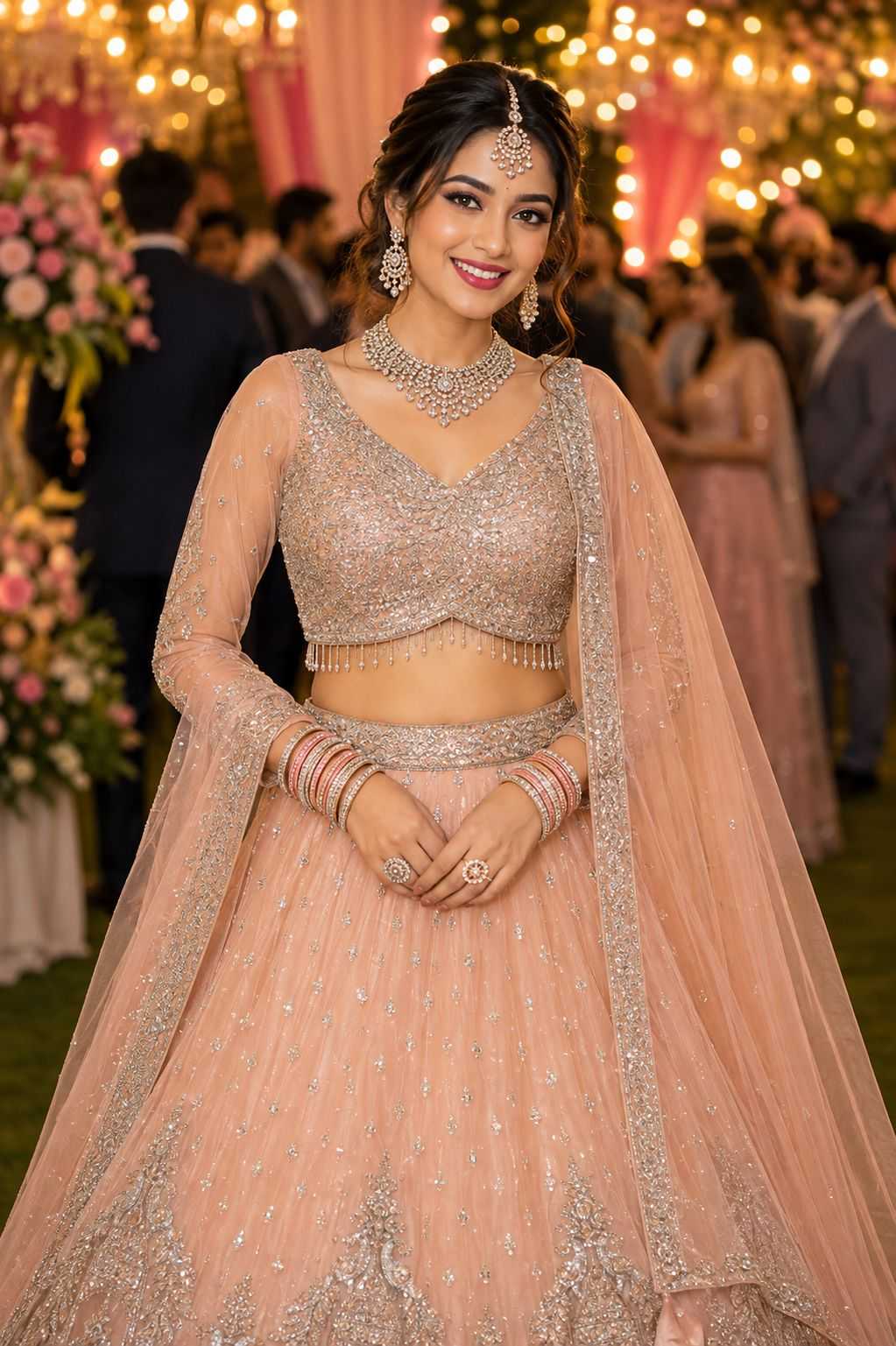 Mrudangi Sadika Net Designer Lehenga