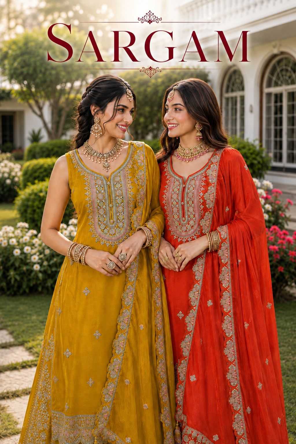 Mrudangi Sargam Chinon Embroidery Suit