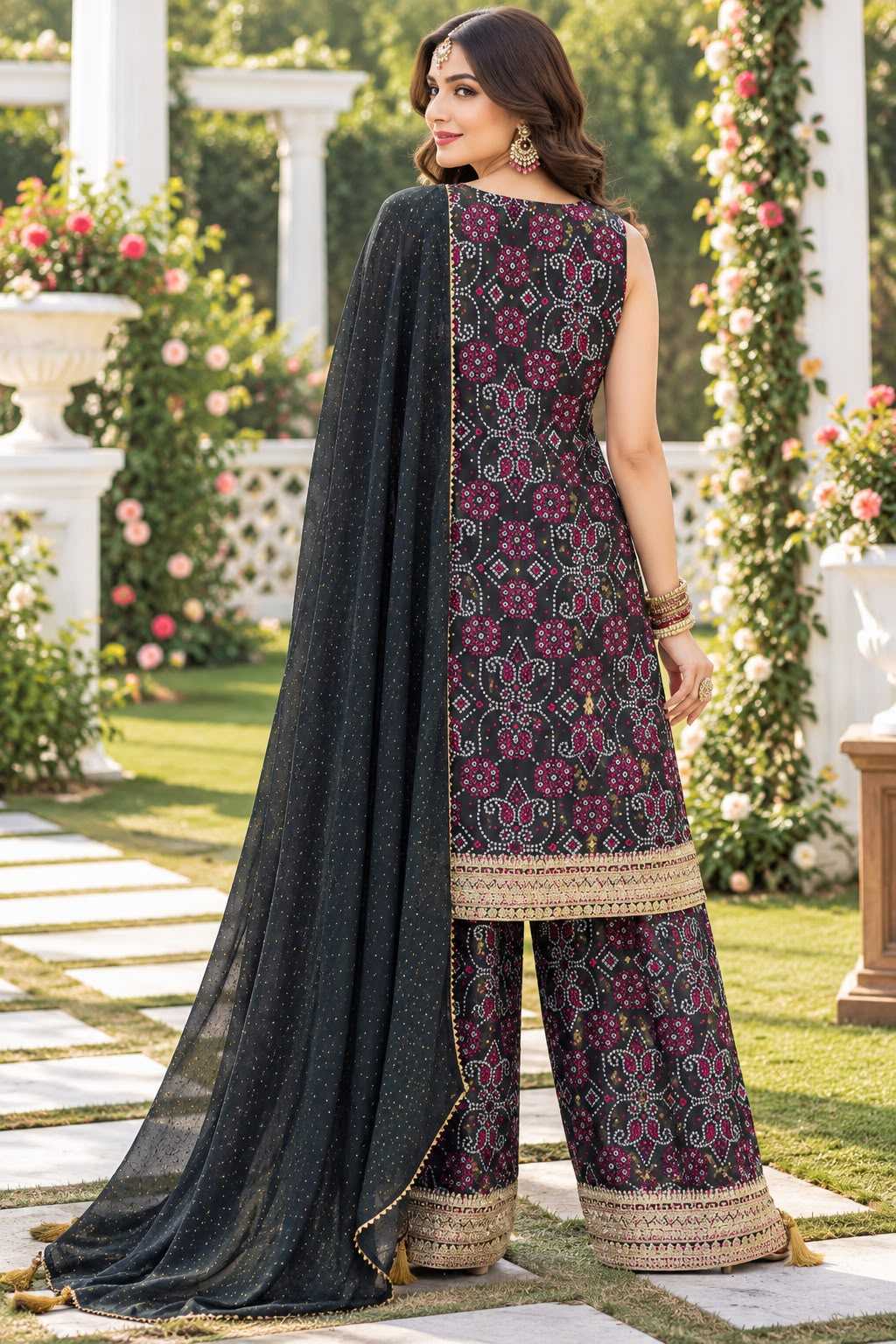 Mrudangi Shagun Chinon Silk Embroidery Suit