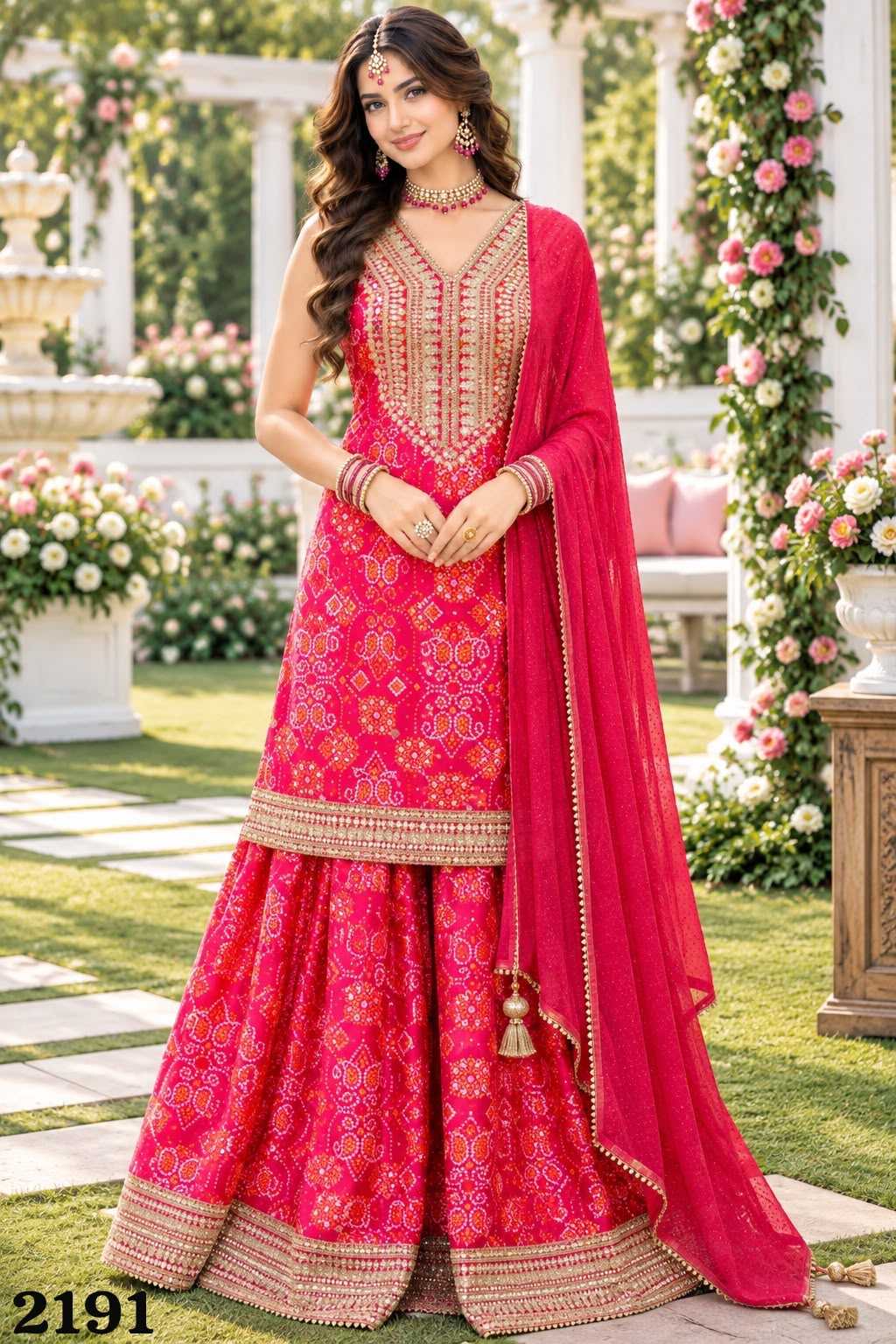 Mrudangi Shagun Chinon Silk Embroidery Suit