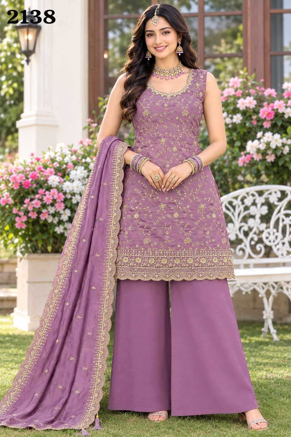 Vichitra Silk Embroidery Suit