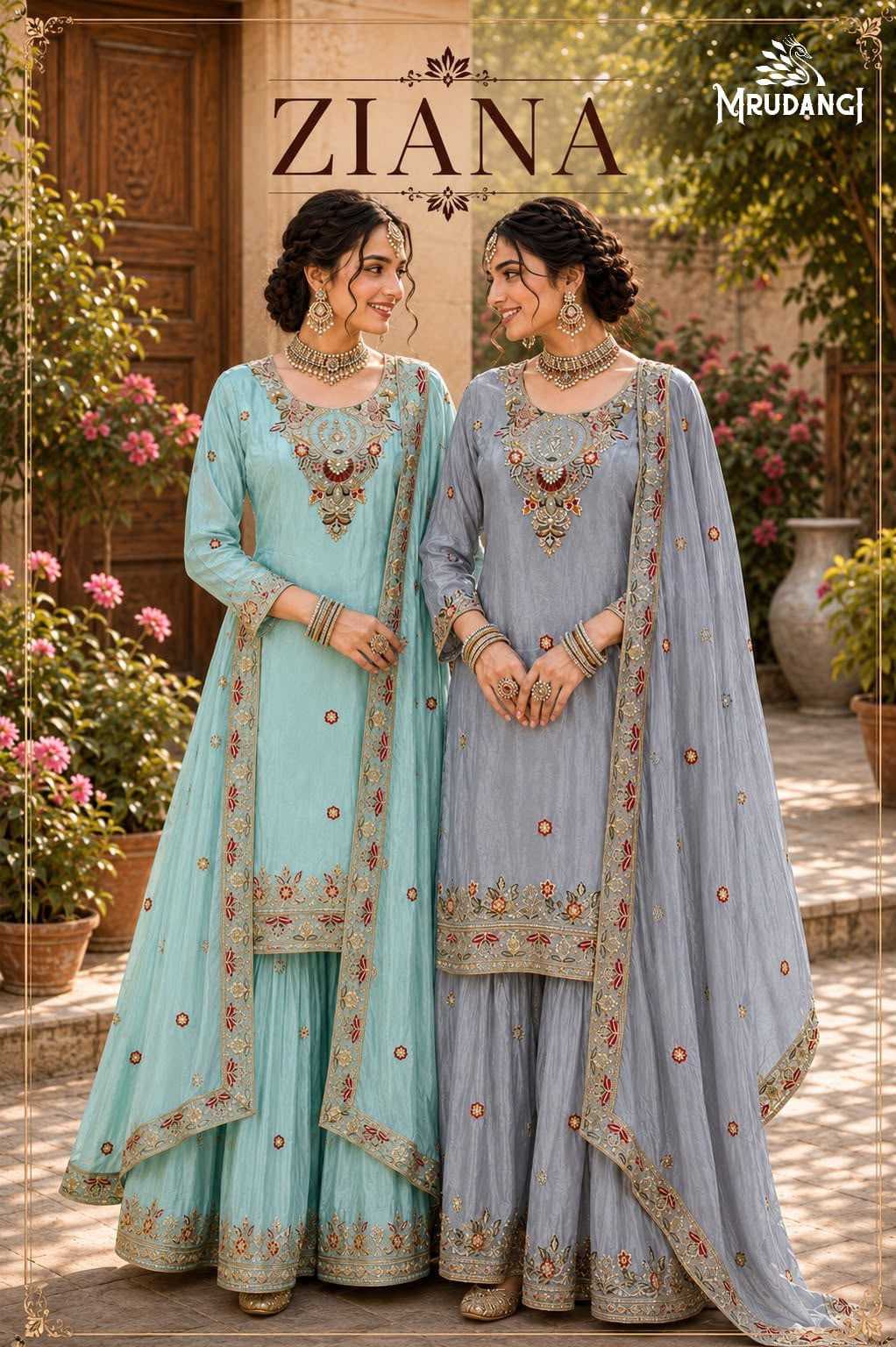 Premium Silk Embroidery Suit