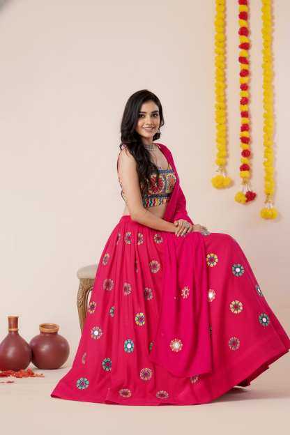 Heavy Rayon Embroidered Lehenga