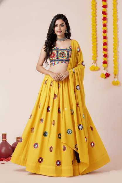 Heavy Rayon Embroidered Lehenga