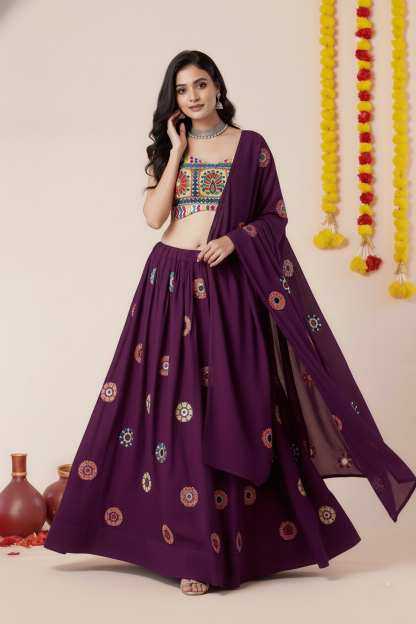 Heavy Rayon Embroidered Lehenga