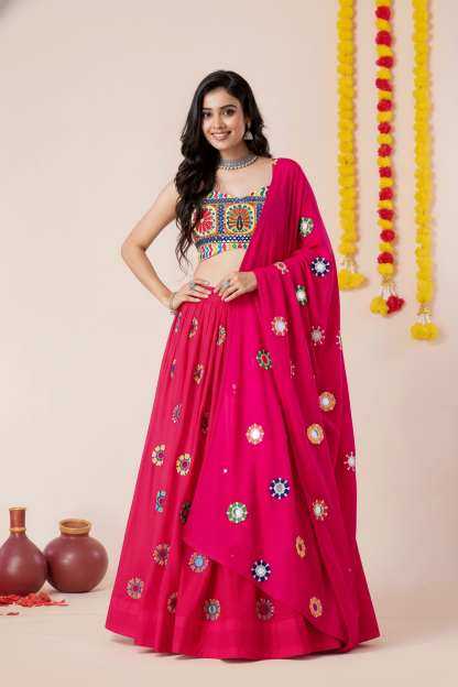 Heavy Rayon Embroidered Lehenga
