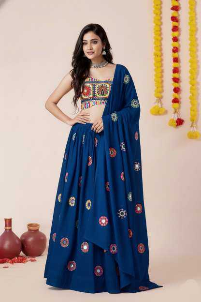 Heavy Rayon Embroidered Lehenga
