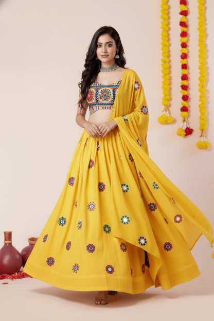 Heavy Rayon Embroidered Lehenga