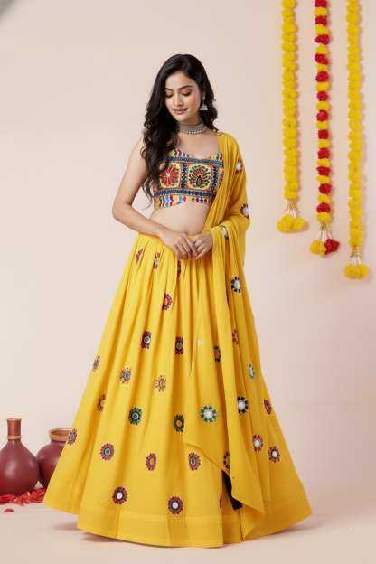 Heavy Rayon Embroidered Lehenga