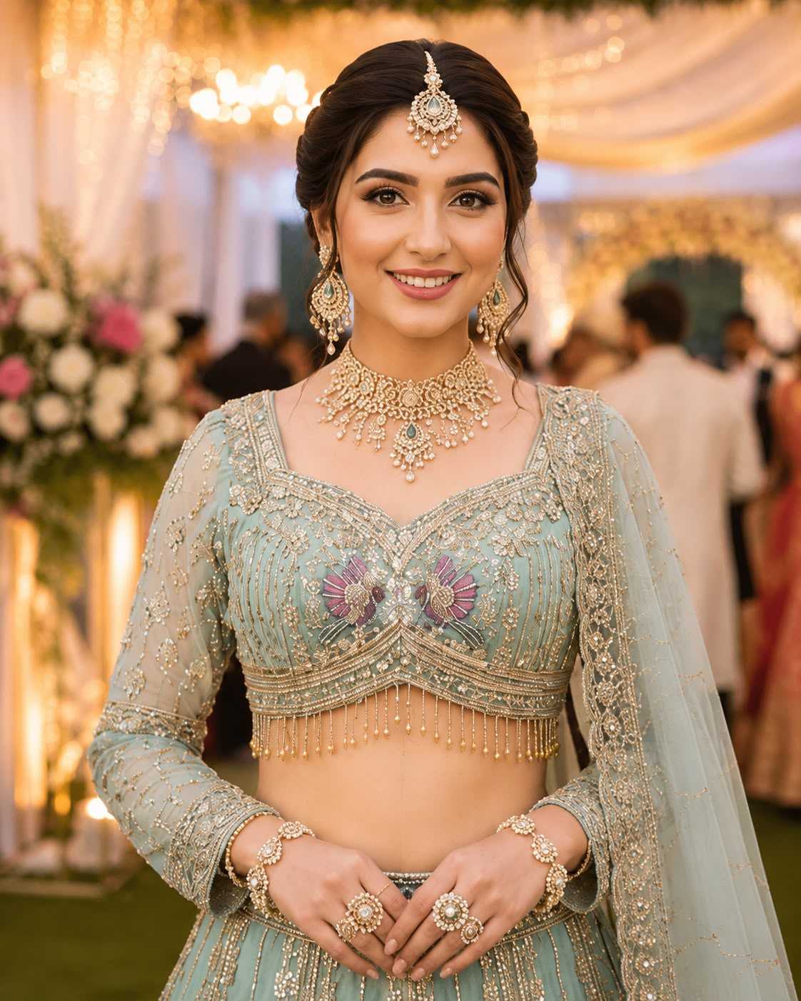 Net Bridal Lehenga