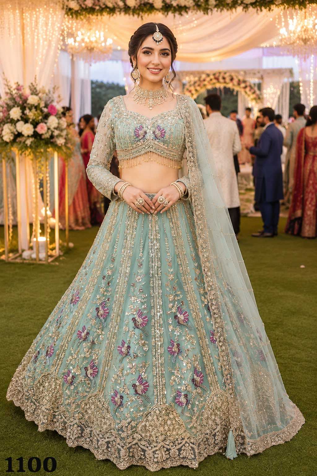 Net Bridal Lehenga