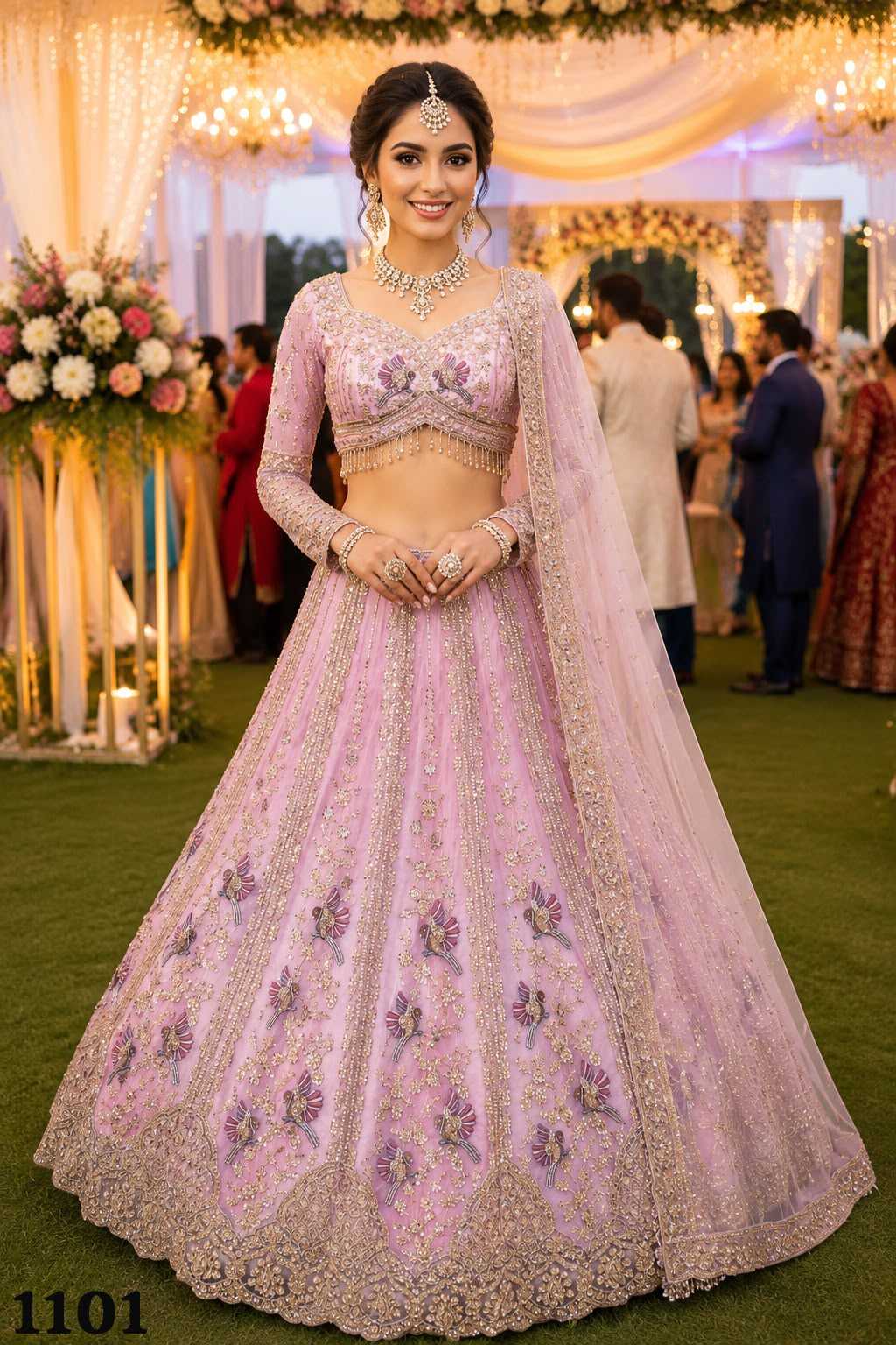 Net Bridal Lehenga