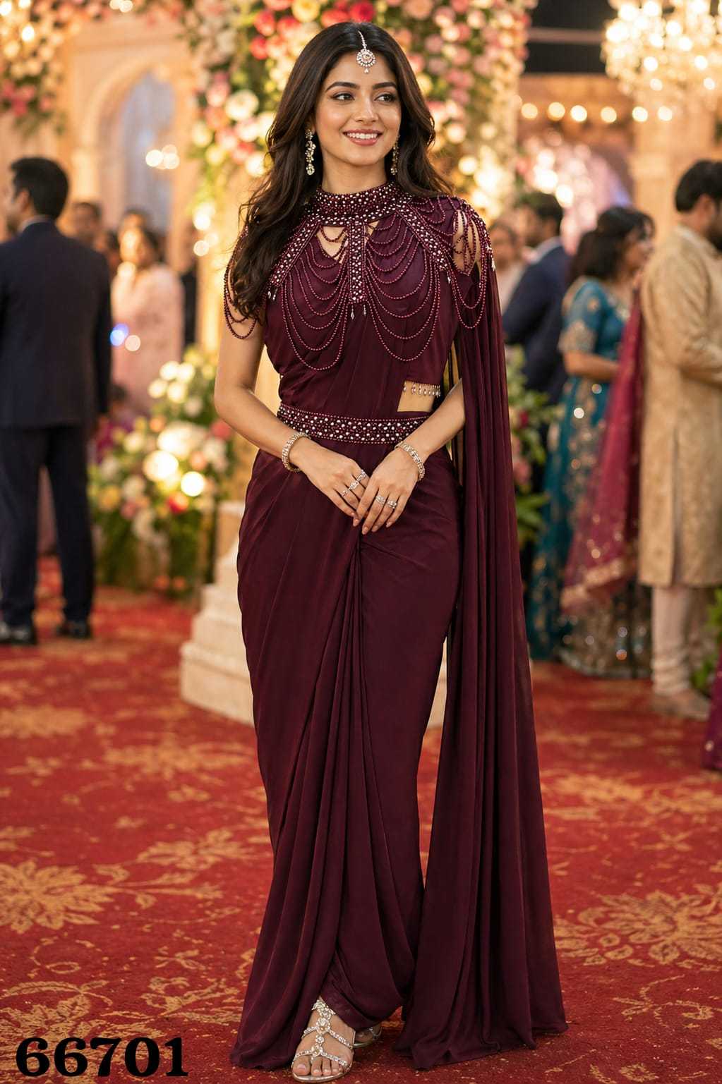 Lycra Ready To Wear Saree
