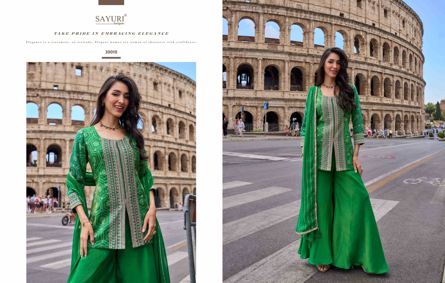 Shimmer Silk Embroidery Suit