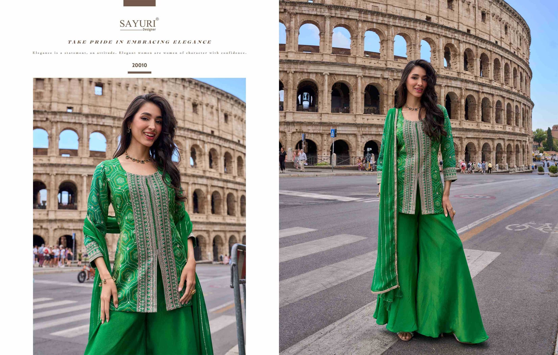 Shimmer Silk Embroidery Suit